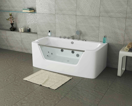 Акриловая ванна (150х85) Grossman GR-15085-1 с гидромассажем, белый